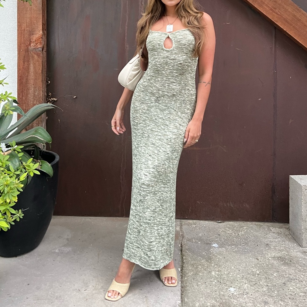 Green Sleeveless Maxi Dress